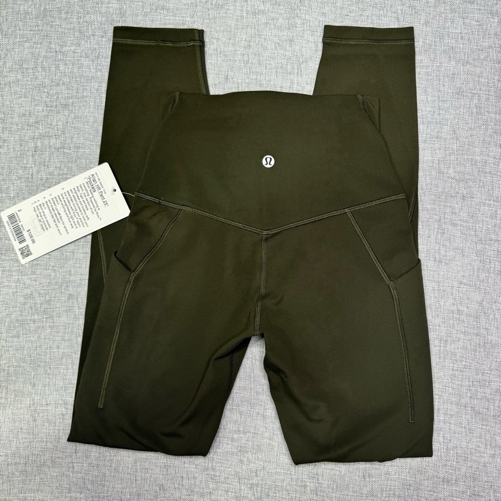 Lululemon Align High Rise Pant Leggings with Pockets Dark Olive Green Size 2 NWT - Picture 4 of 11